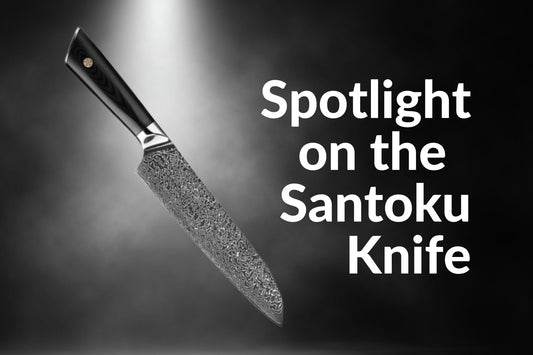 Spotlight en el cuchillo Santoku