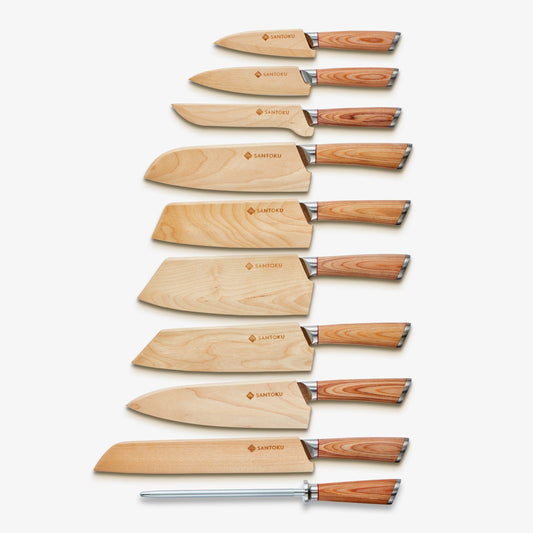 Haruta (はるた) 10 PCS Set VG10 Damasco Steel Kitchen Knives