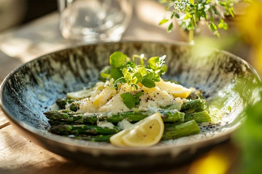 Charred Asparagus Spears with Lemon Zest and Parmesan