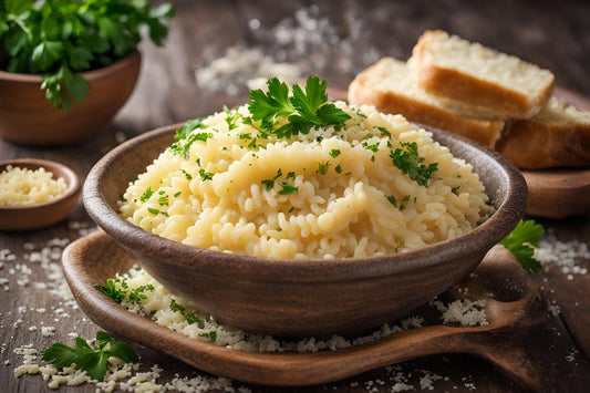 Pastina italiana clásica con mantequilla y parmesano