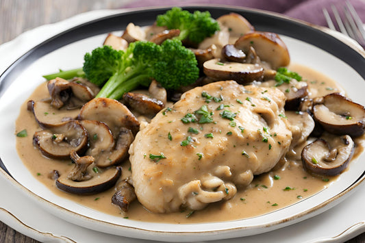 Pollo marsala con salsa de champiñones