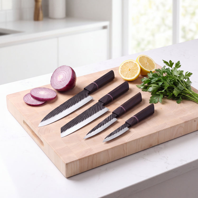 Juego de cuchillos con mango de ébano Haru