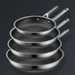 Hive Hybrid™ 8-Piece Pan & Lid Set (4 Frying Pans + 4 Matching Lids)