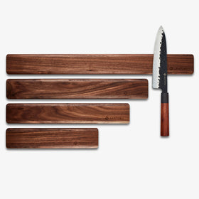 Estante magnético para cuchillos de pared de madera