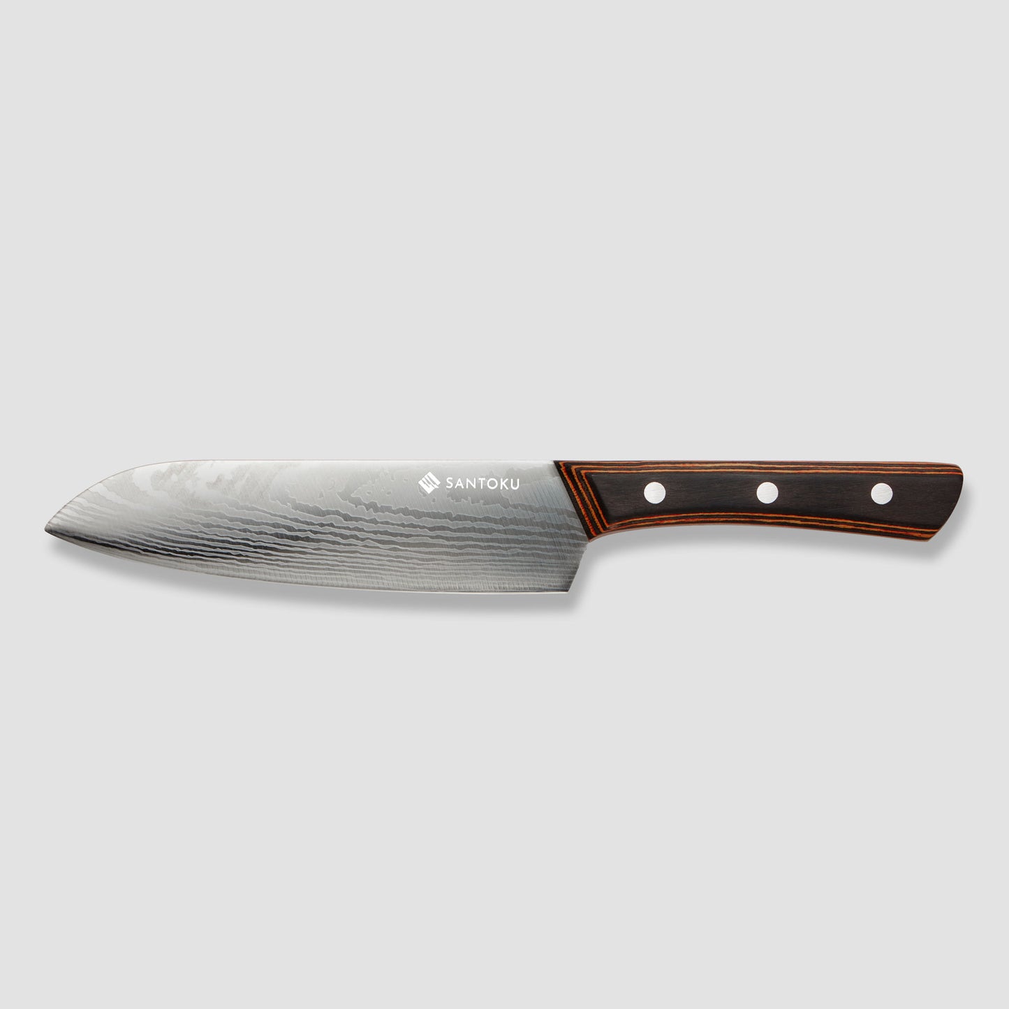 Yuhi Juego de cuchillos de cocina con diseño de Damasco de 6 piezas con mangos de madera de Pakka y caja de regalo