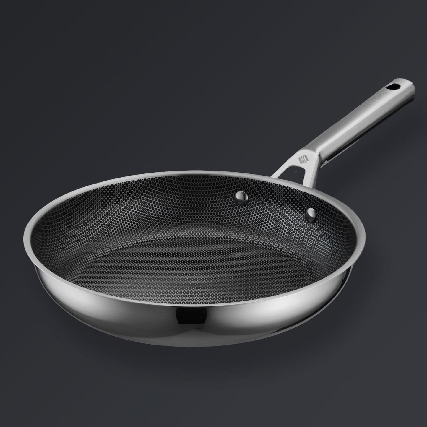 Hive Hybrid™ 8-Piece Pan & Lid Set (4 Frying Pans + 4 Matching Lids)