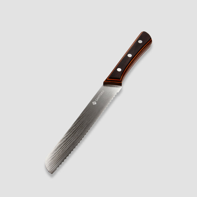 Yuhi Juego de cuchillos de cocina con diseño de Damasco de 6 piezas con mangos de madera de Pakka y caja de regalo