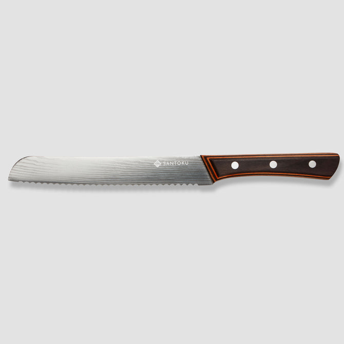 Yuhi Juego de cuchillos de cocina con diseño de Damasco de 6 piezas con mangos de madera de Pakka y caja de regalo